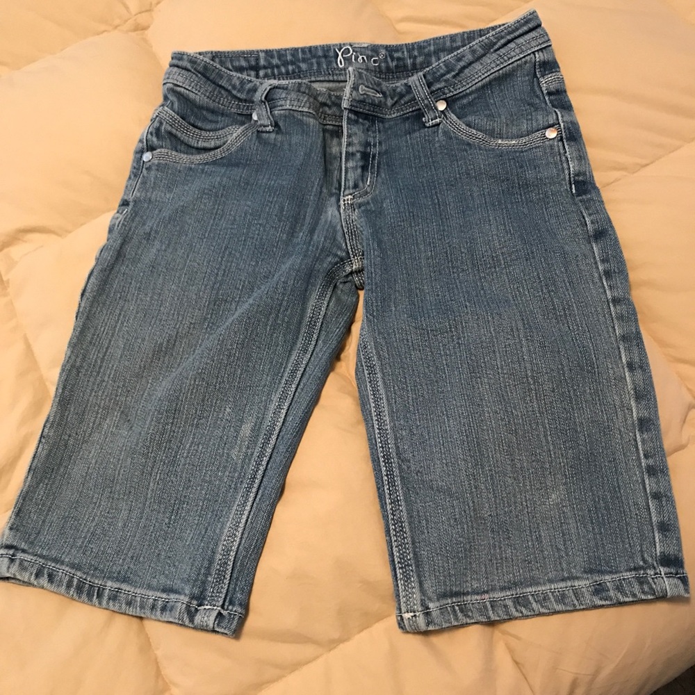 Pinc girls Jean shorts Size 14